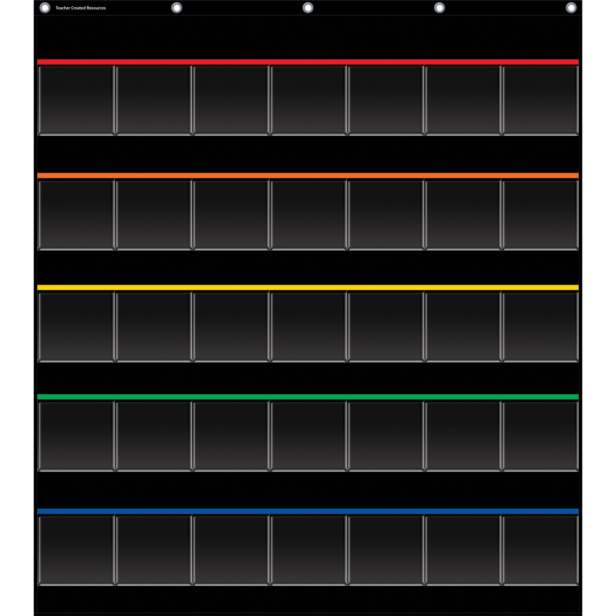 Black Storage Pocket Chart